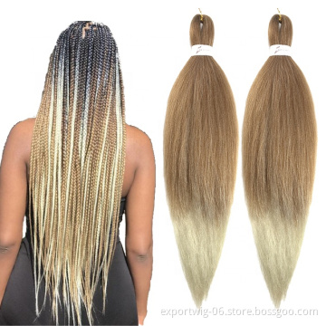26 INCH Yaki Braiding Hair Easy Pre Stretched Attachment Crochet Braids Pre-stretched Synthetic Braiding Hair Extension
